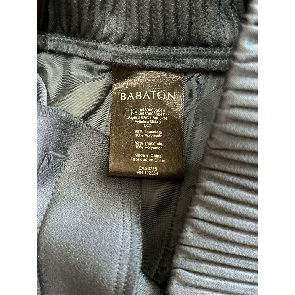 Babaton Solid Blue Joggers Elastic Waist Pull On Women's Size Medium Ribbed Trim - Picture 7 of 7